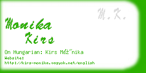 monika kirs business card